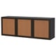 Black BESTÅ storage unit with woven doors.