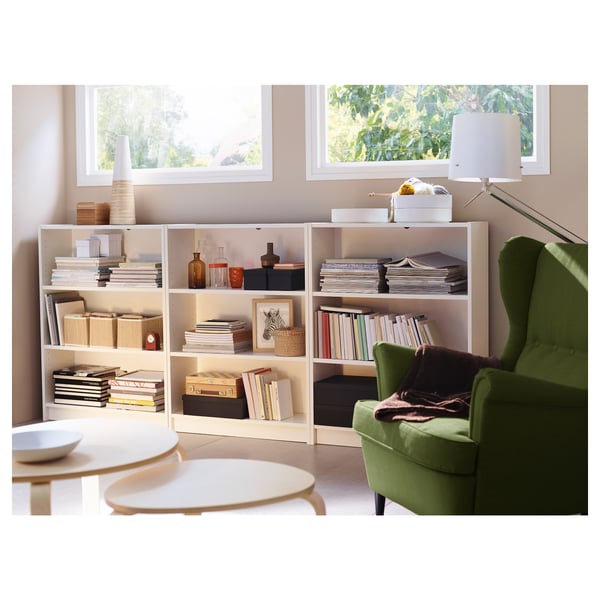 BILLY Bookcase, white, 240x28x106 cm