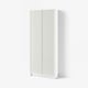 BILLY / HÖGBO Bookcase w glass doors, white, 80x30x202 cm