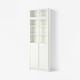BILLY / OXBERG Bookcase w hght ext ut/pnl/glss drs