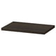 Ikea BILLY black shelf, rectangular, particleboard, paper foil, plastic.