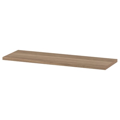 BILLY bookcase shelf, light brown, rectangular, wooden.
