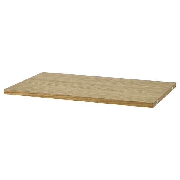 BOAXEL wooden shelf, light brown, rectangular, flat surface. Ideal for home storage.