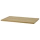 BOAXEL wooden shelf, light brown, rectangular, flat surface. Ideal for home storage.
