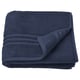 BROKGLIM dark blue organic cotton towel, folded with a woven border.