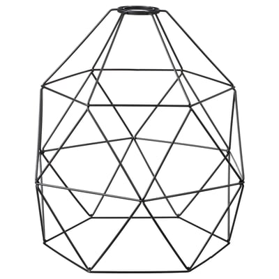 BRUNSTA black wire lampshade, geometric design, lightweight, modern style for pendant lighting.