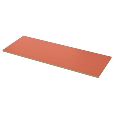 EKBACKEN orange rectangular worktop, laminate, 25-yr guarantee.