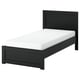 FÅGELFJÄLLET Bed frame, black oak effect, 90x200 cm
