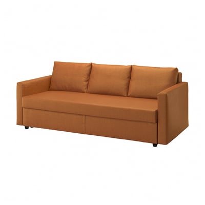 Orange modern convertible sofa