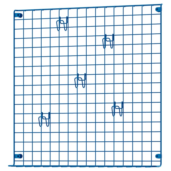GREJIG Wall grid with rail, blue, 58x59 cm