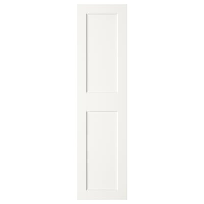 White GRIMO door, two panels, fiberboard, modern clean lines.