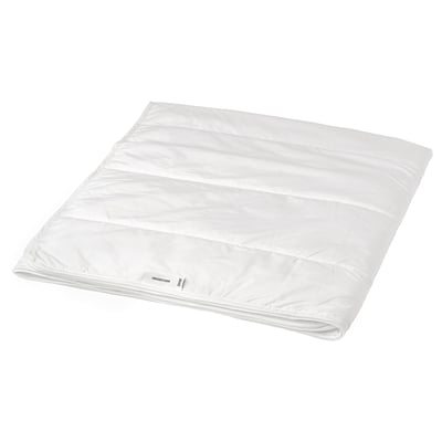 Displays a white grusstar duvet for bedding, featuring a printed dot fabric and a rectangular shape.