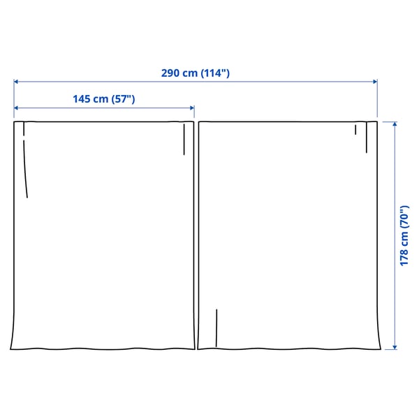 HÄLLEBRÄCKA Sheer curtains, 1 pair
