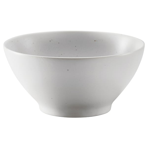 HARMYNTA bowl, white, porcelain, round shape, speckled design.
