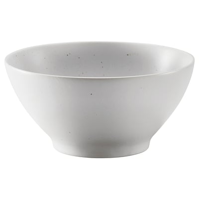 HARMYNTA bowl, white, porcelain, round shape, speckled design.