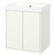 HAVBÄCK white bathroom cabinet, rectangular, wall-mounted, modern design, with sink.