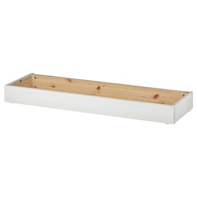 White, rectangular HAVSTA shelf made of solid pine wood.