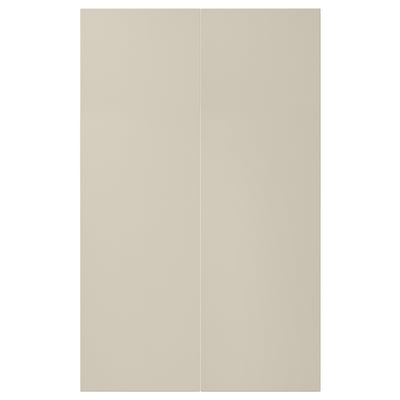 Beige HAVSTORP cabinet fronts, smooth, rectangular, lacquered fiberboard.