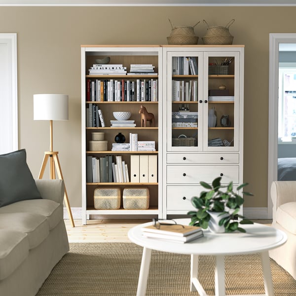 HEMNES Storage combination w doors/drawers