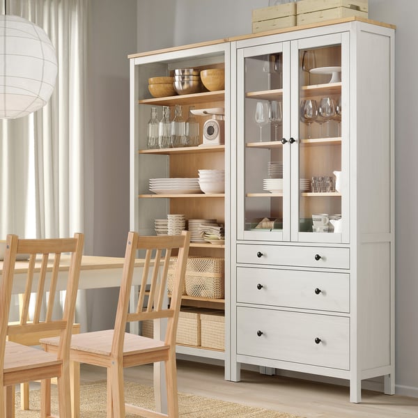 HEMNES Storage combination w doors/drawers