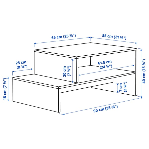 Illustration with measurements for the product: HOLMERUD.