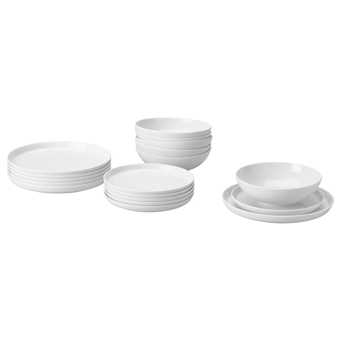 IKEA 365+ 18-piece dinnerware set, white