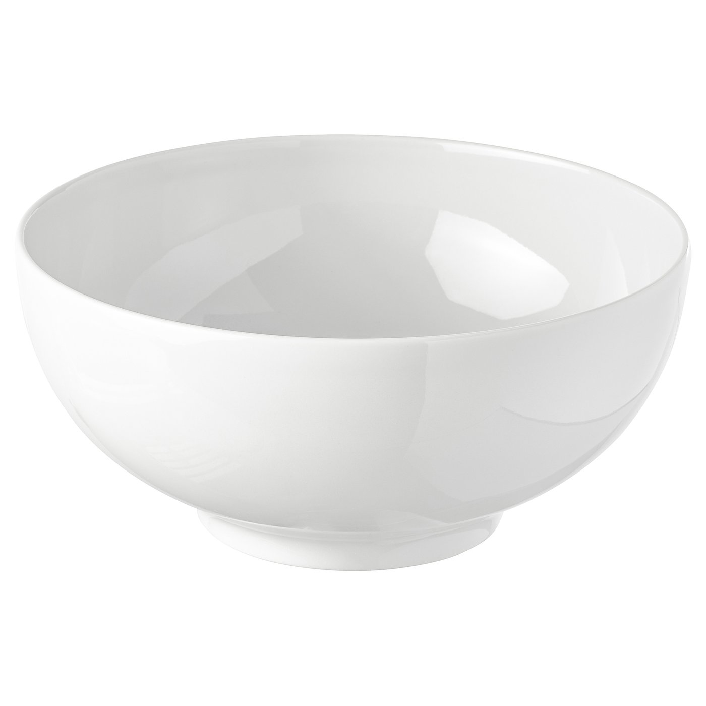 IKEA 365+ white porcelain bowl - round, glossy, simple design.