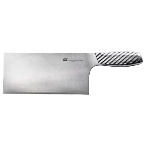 IKEA 365+ stainless steel knife, silver, rectangular blade, textured grip.
