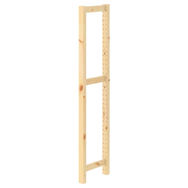 IVAR wooden shelf unit, natural, rectangular, simple design.