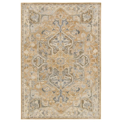 JÄRNVÄG rug, beige, rectangular, with intricate geometric design.