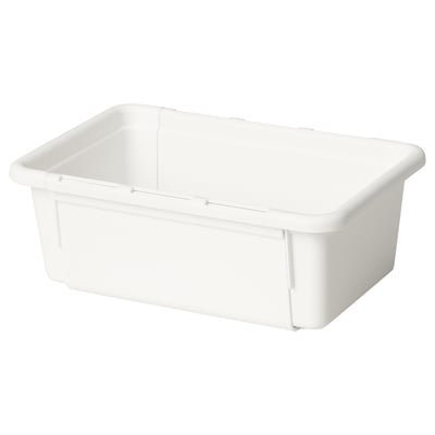 KACKLA box, white, rectangular, extendable, made of polypropylene plastic.