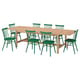 KARSKÄR / HÖGVED Table and 8 chairs