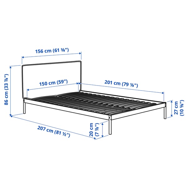 Illustration with measurements for the product: KLEPPSTAD.