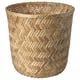 KLYNNON wicker woven basket, natural brown, cylindrical shape.