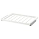 KOMPLEMENT white trouser hanger, metal, rectangular grid design, easy access, smooth glide.
