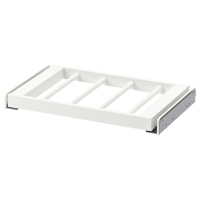 KOMPLEMENT white trouser hanger with multiple rods for easy access.