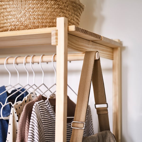 KRONÖREN Open wardrobe, pine, 90x49x181 cm