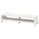 White LACK tv stand, rectangular, minimalist, with open shelf, wooden material.
