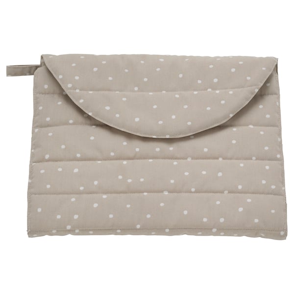 LEN Changing pad, beige/dot pattern foldable, 70x35 cm