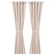 LENDA Curtains with tie-backs, 1 pair, light pink/with eyelets, 140x250 cm