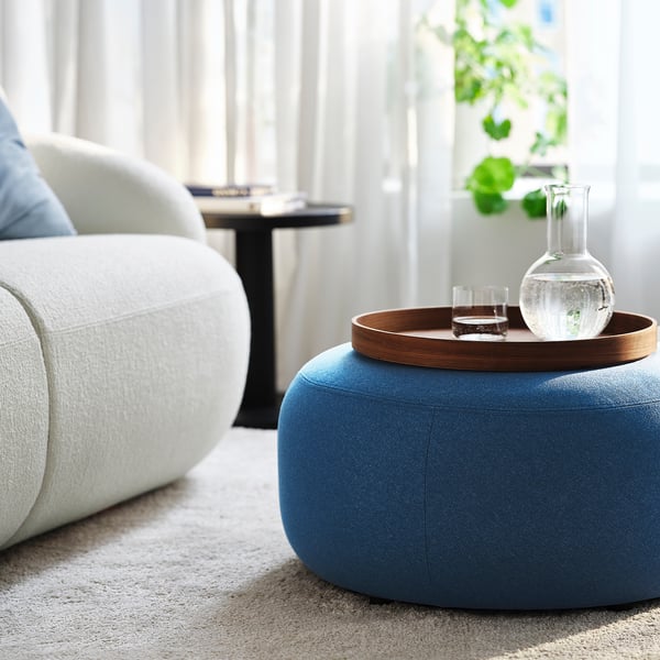 LILLESÄTER Pouf, Gunnared dark blue