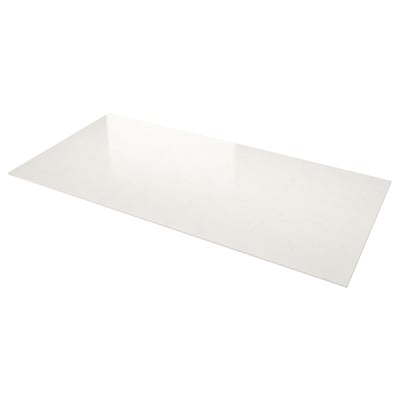 LOCKEBO glass worktop: rectangle, clear, smooth, recycled glass composite.
