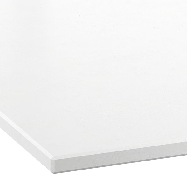 LOCKEBO Custom countertop, white/glass composite, 1 m²x2.0 cm