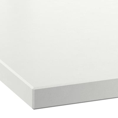 LOCKEBO Custom countertop, white/glass composite, 1 m²x4.0 cm