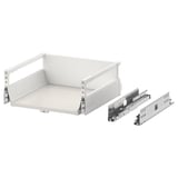MAXIMERA drawer kit, white. Includes fully extendable drawer and runners. Steel and particle board construction. 25-year guarantee.
