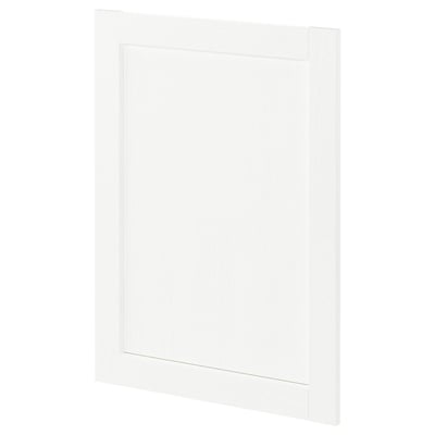 A white METOD kitchen cabinet with clean, square lines and subtle grain texture.