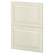 A white METOD kitchen cabinet door with bevelled edges.