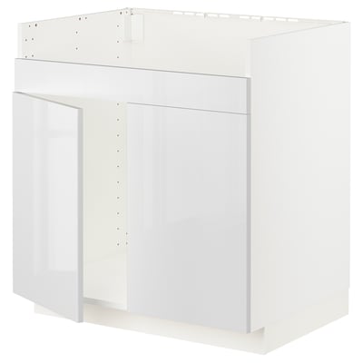 White kitchen cabinet - modern, high gloss, clean lines.