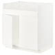 White METOD kitchen cabinet, modern minimalist design, square shape, smooth finish.