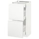 Modern white METOD kitchen cabinet with sleek design and integrated handles.